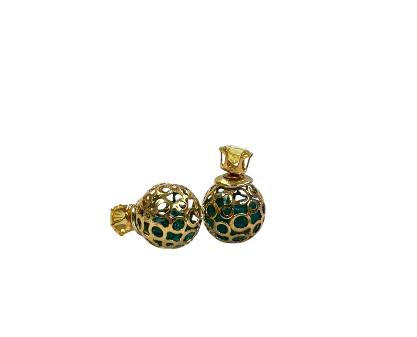 Pendientes Doble Esfera con Cristales