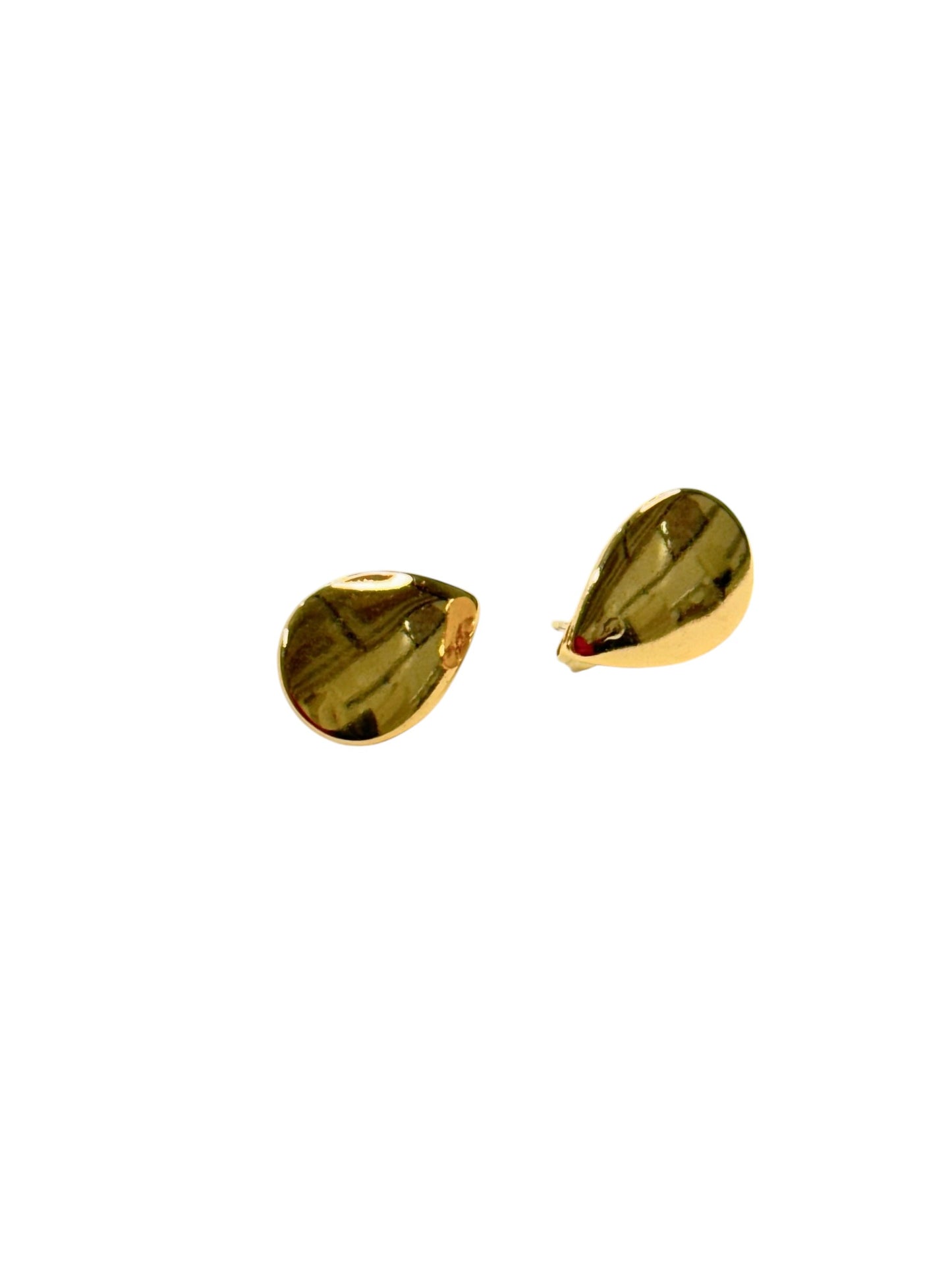 Pendientes gota de agua dorados