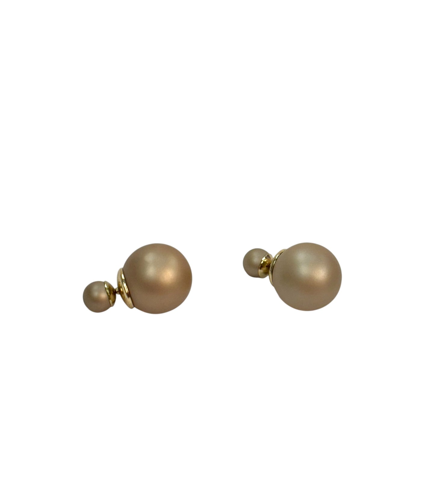 Pendientes Doble Bola Metalizados