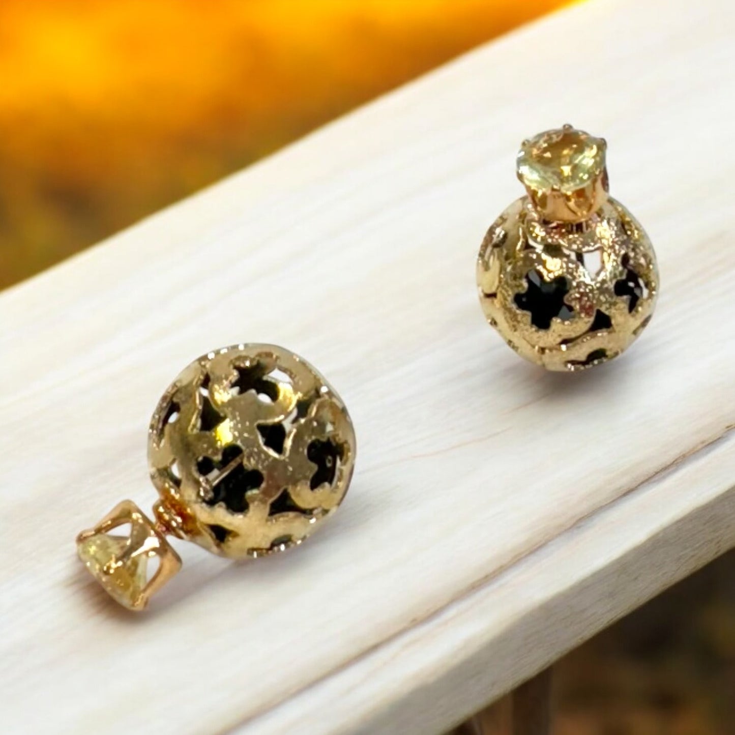 Pendientes Doble Esfera con Cristales