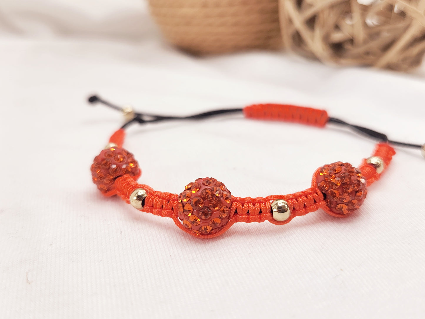 Pulseras de cuentas de arcilla con cristales