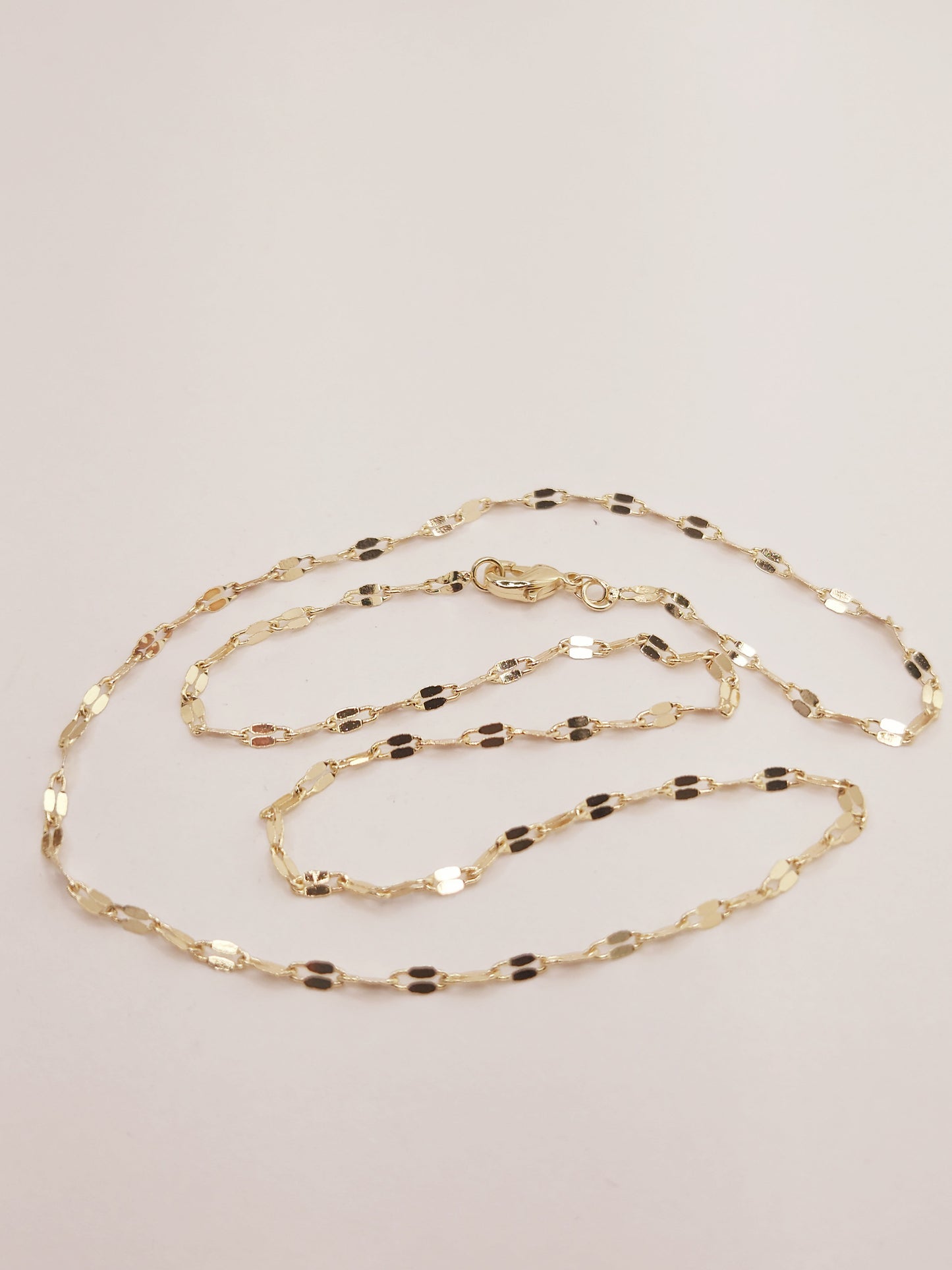 Gold Plated Chain Mirror Fabric 3mm Thick
