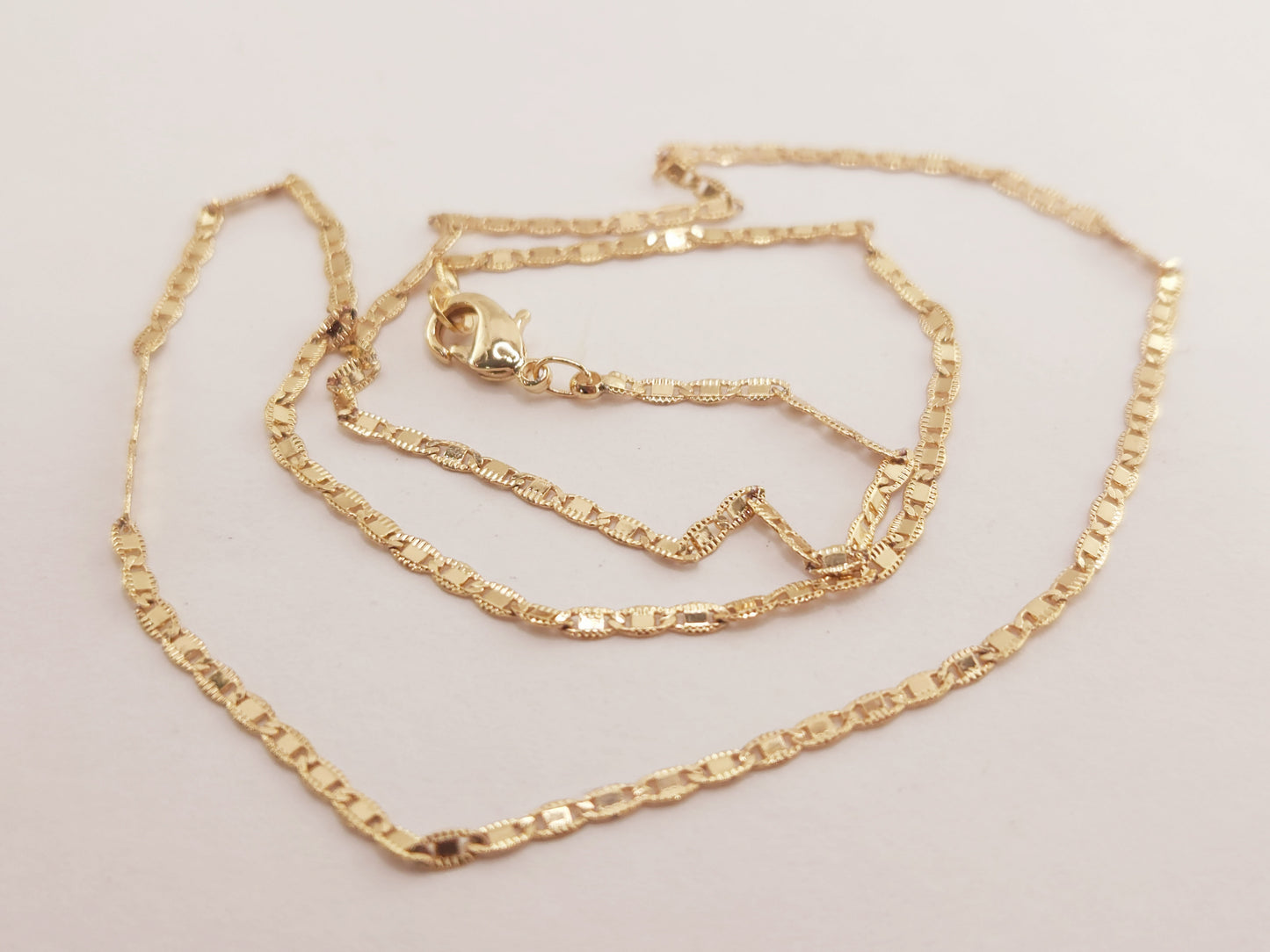 Cadena de Oro Laminado Tejido Marinero 2mm de Espesor