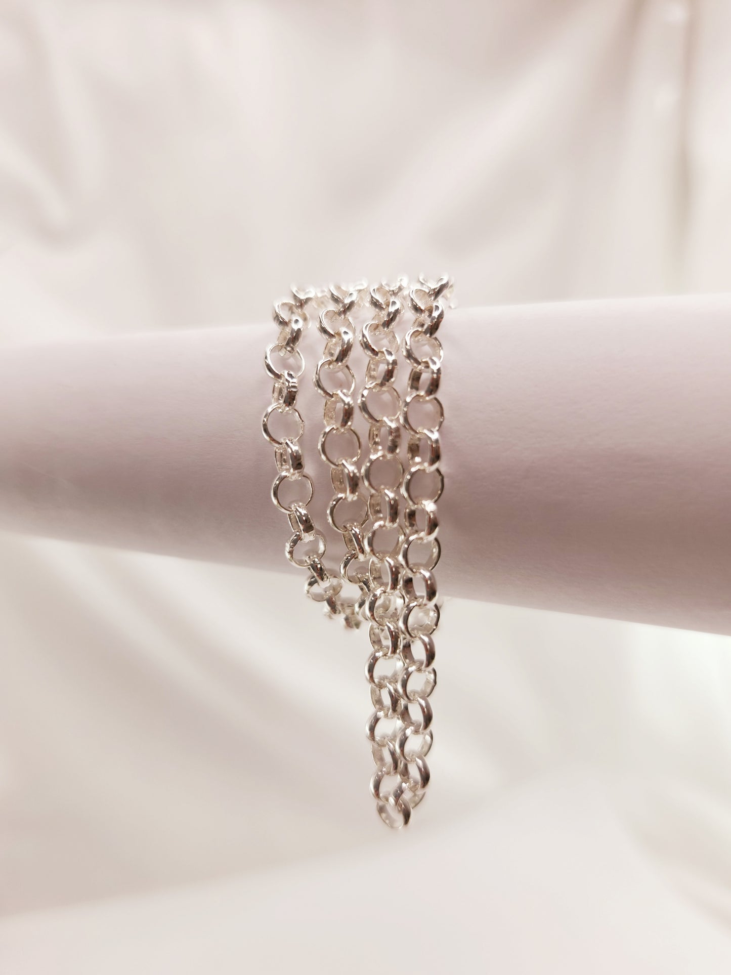 Rolo Woven Silver Chain 4mm