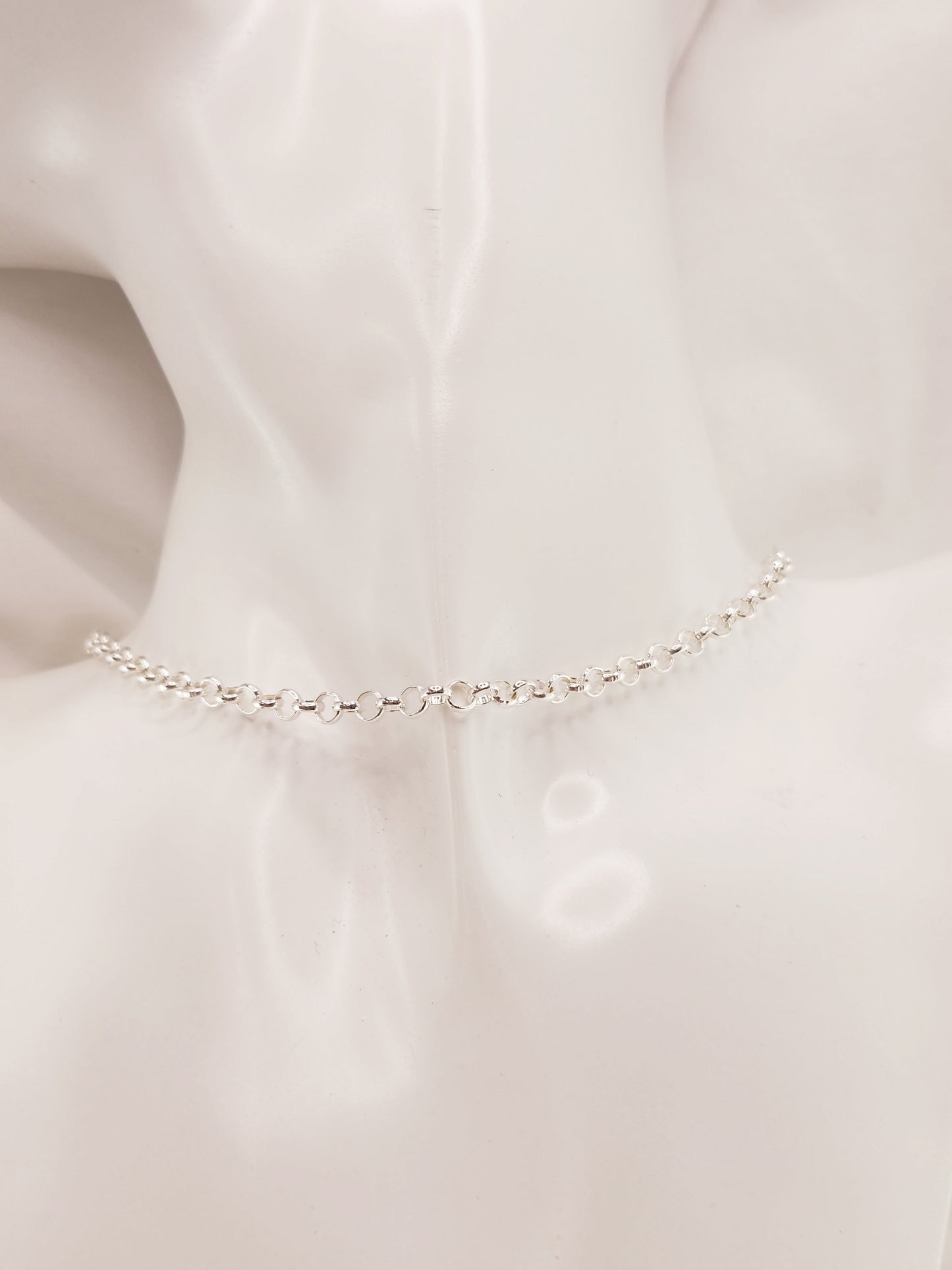 Rolo Woven Silver Chain 4mm