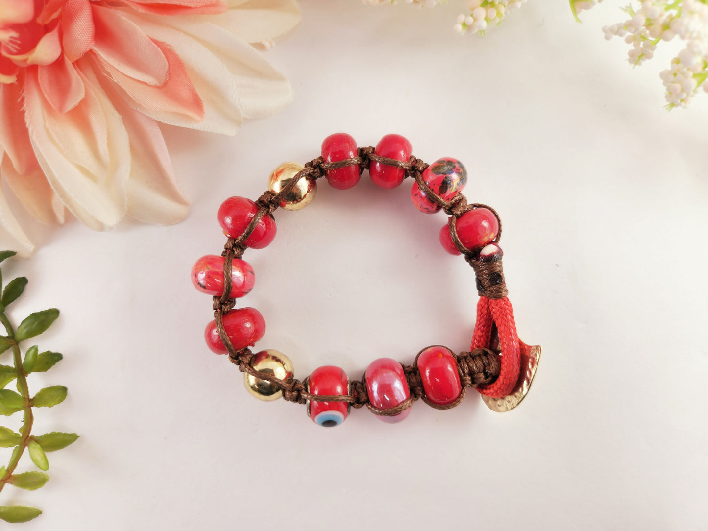 Pulsera de Cuentas Grandes de Cerámica