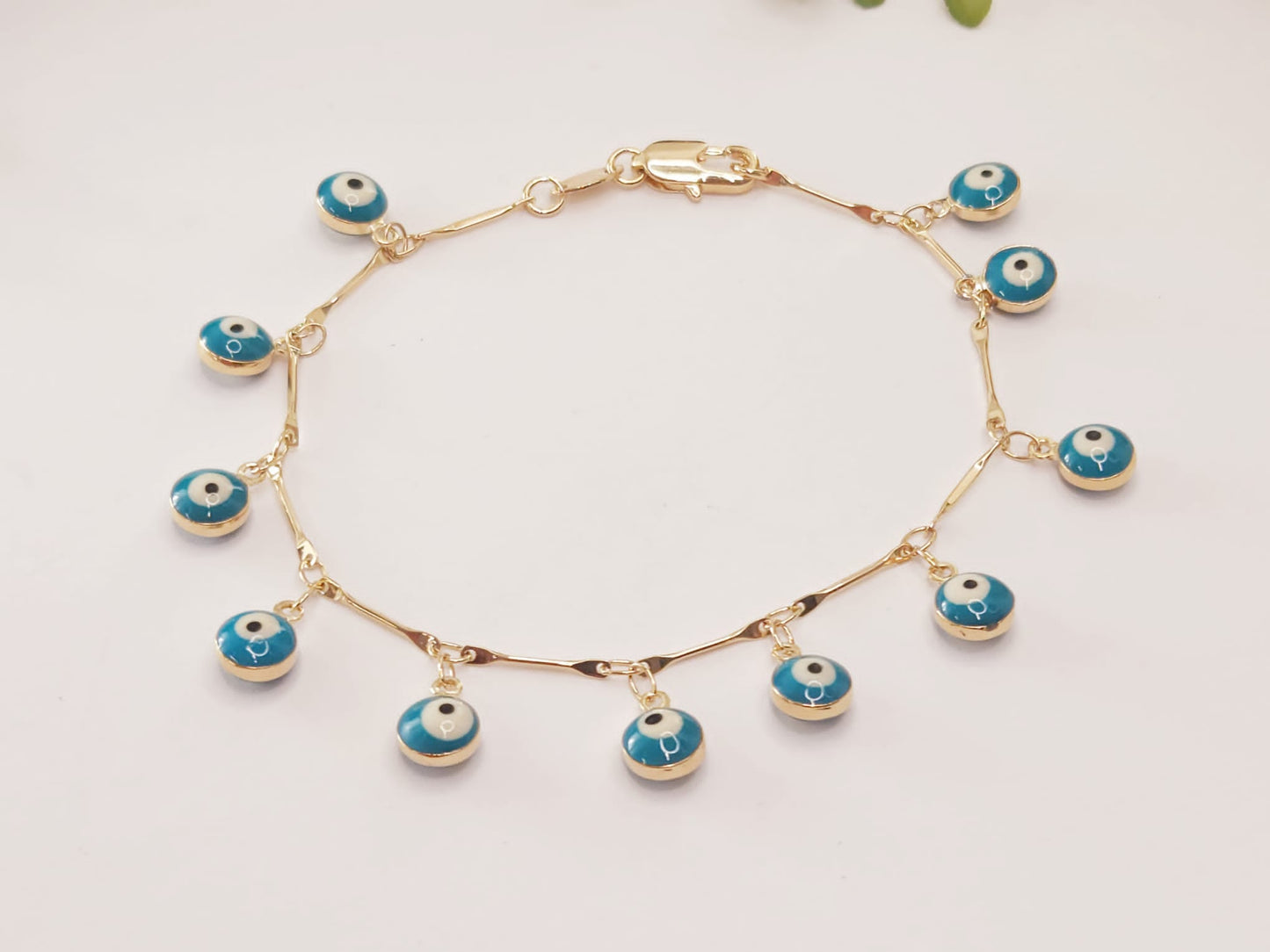 Pulsera de Oro Laminado de Ojos