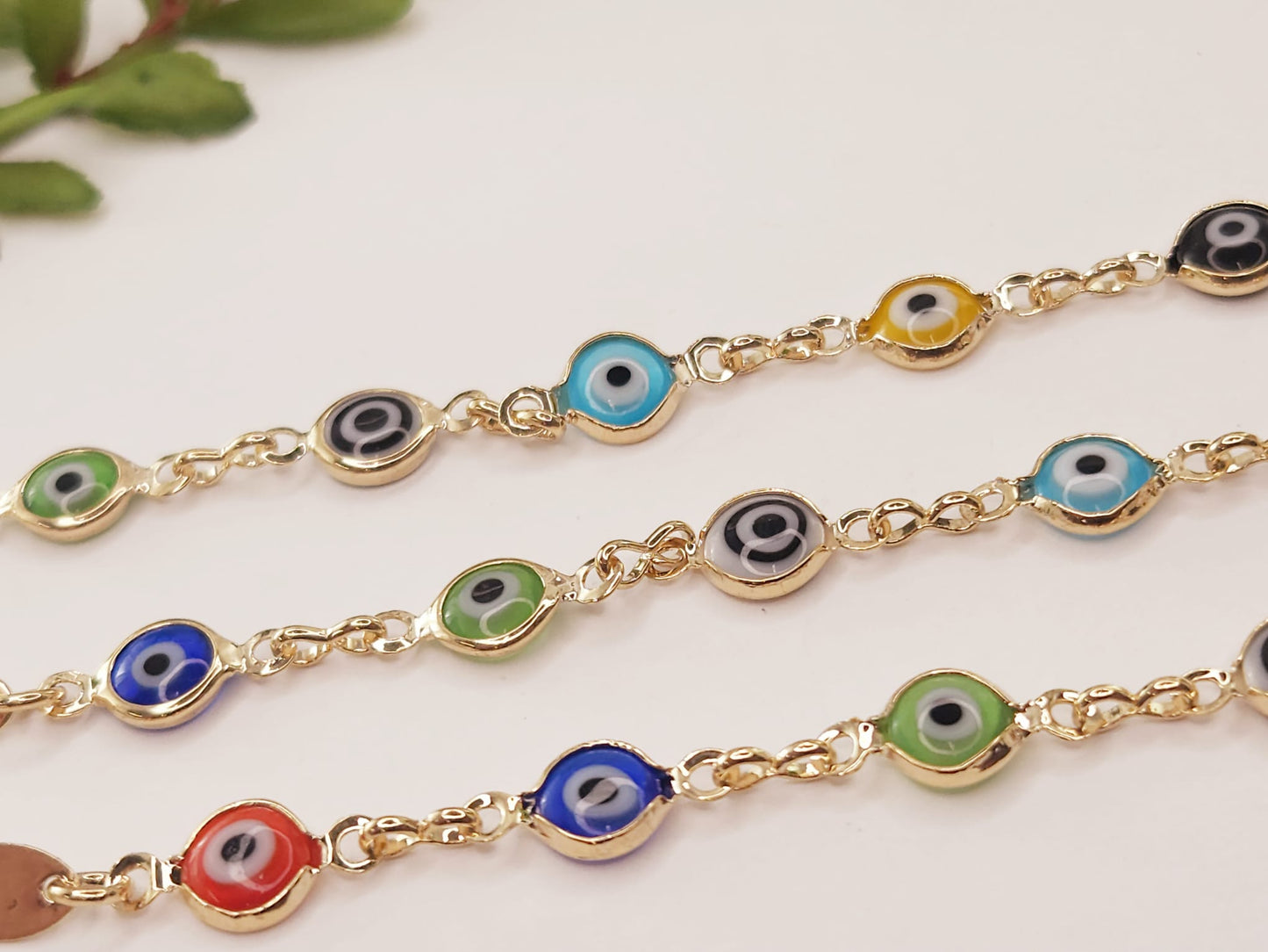 Pulsera de Oro Laminado de Ojos
