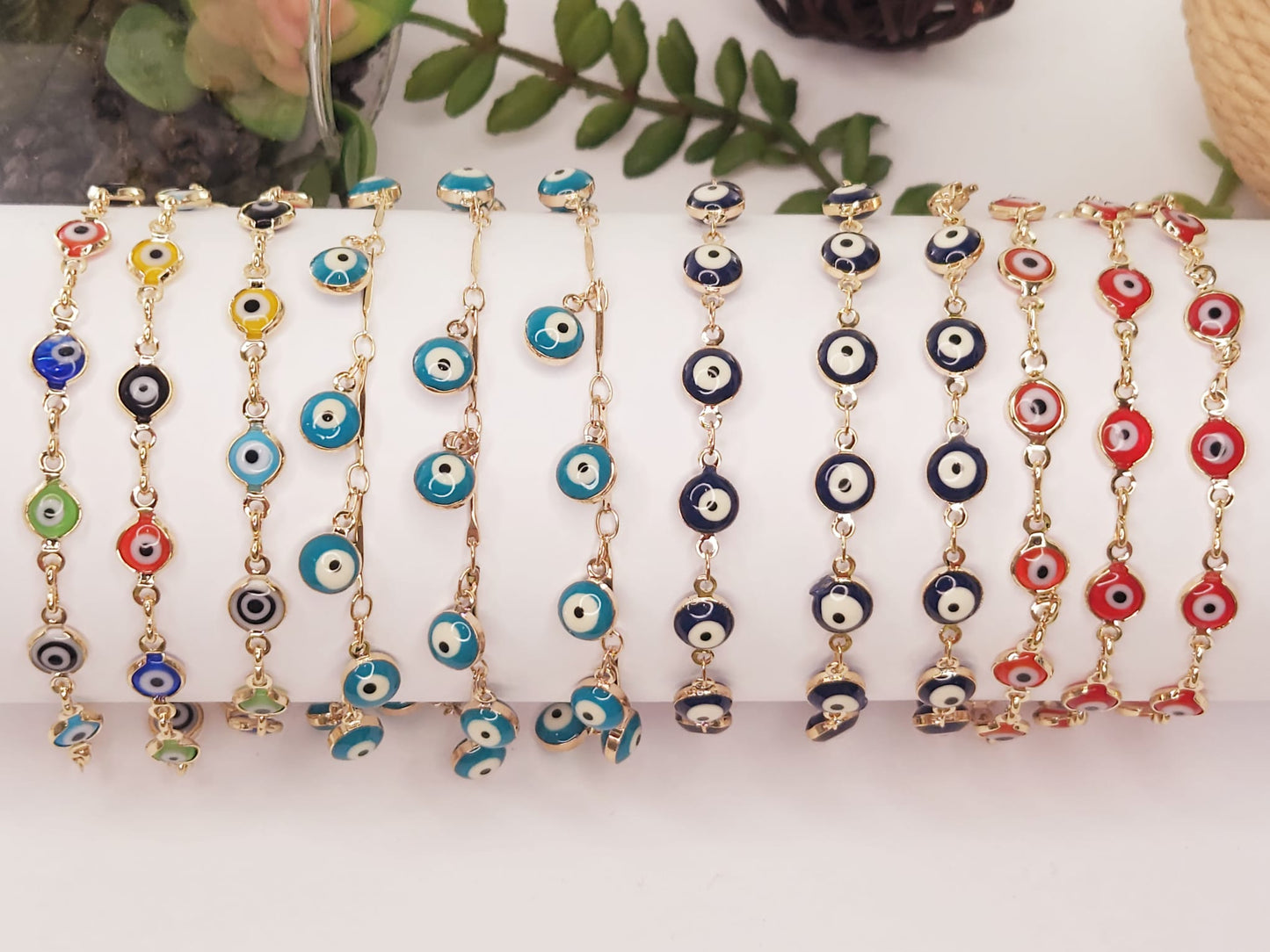 Pulsera de Oro Laminado de Ojos