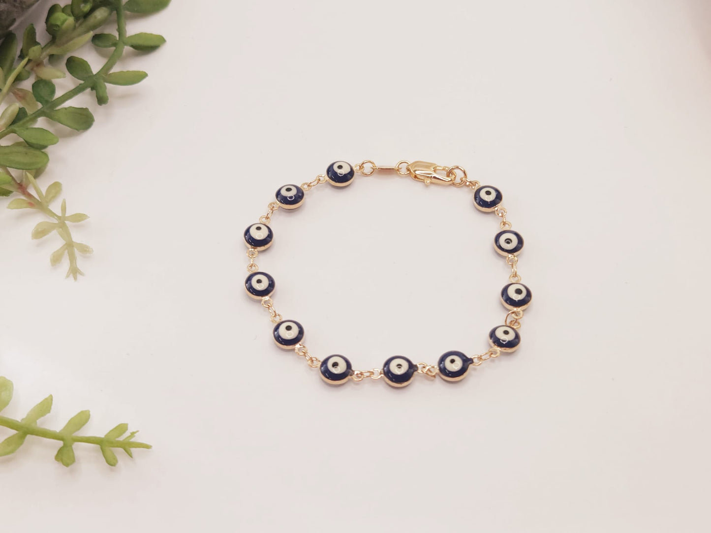 Pulsera de Oro Laminado de Ojos