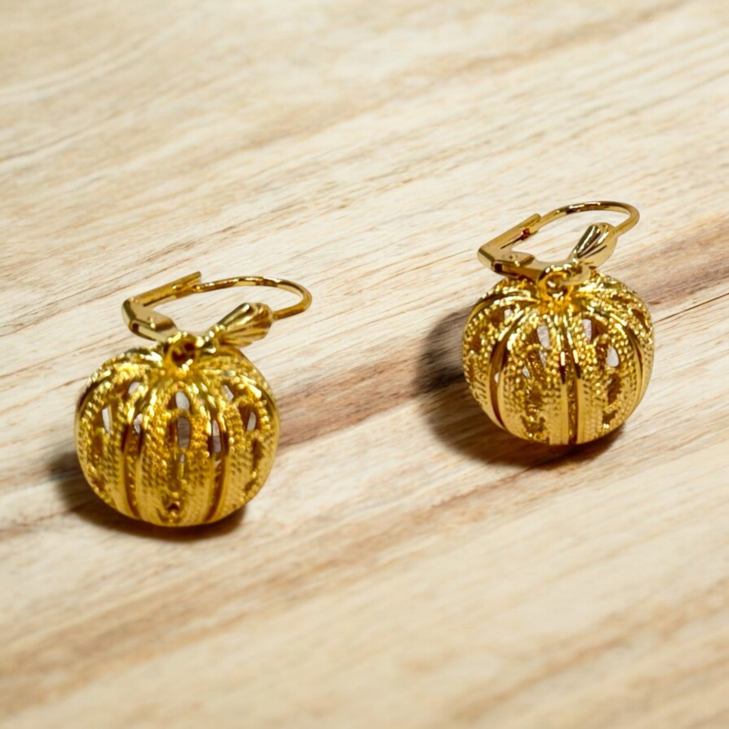 pendientes calabaza dorada