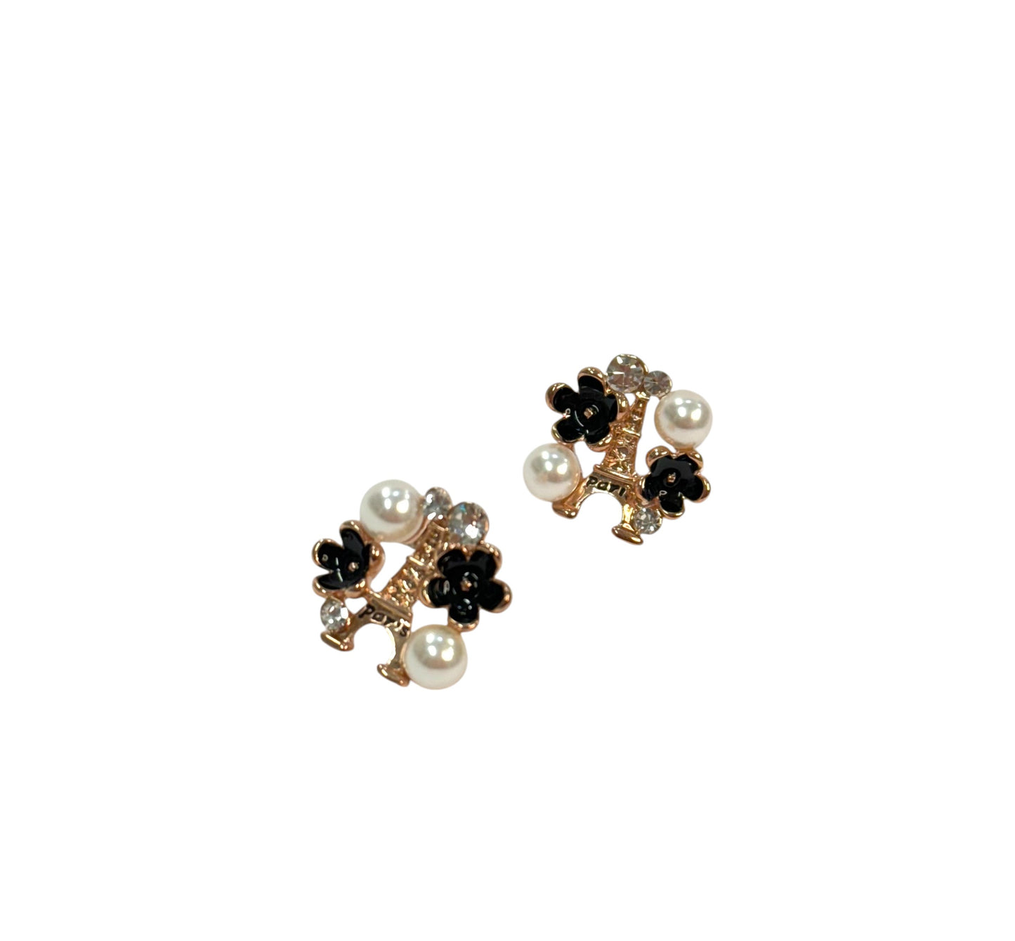 Pendientes Paris con Perlas y Cristales