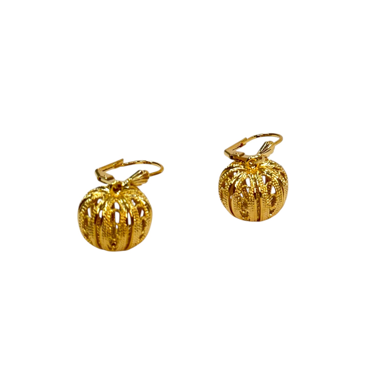 pendientes calabaza dorada