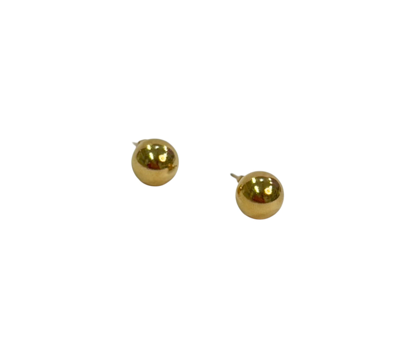 Pendientes de bola 12 mm dorados