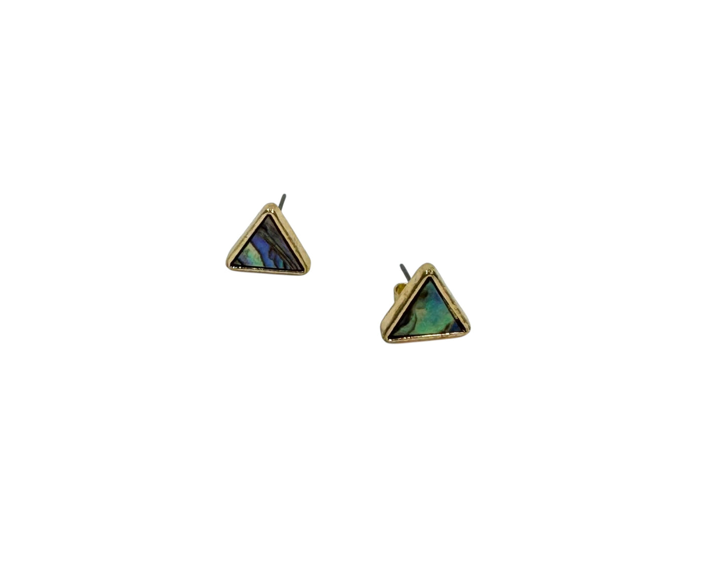 Pendientes mini en forma triangular tornasol