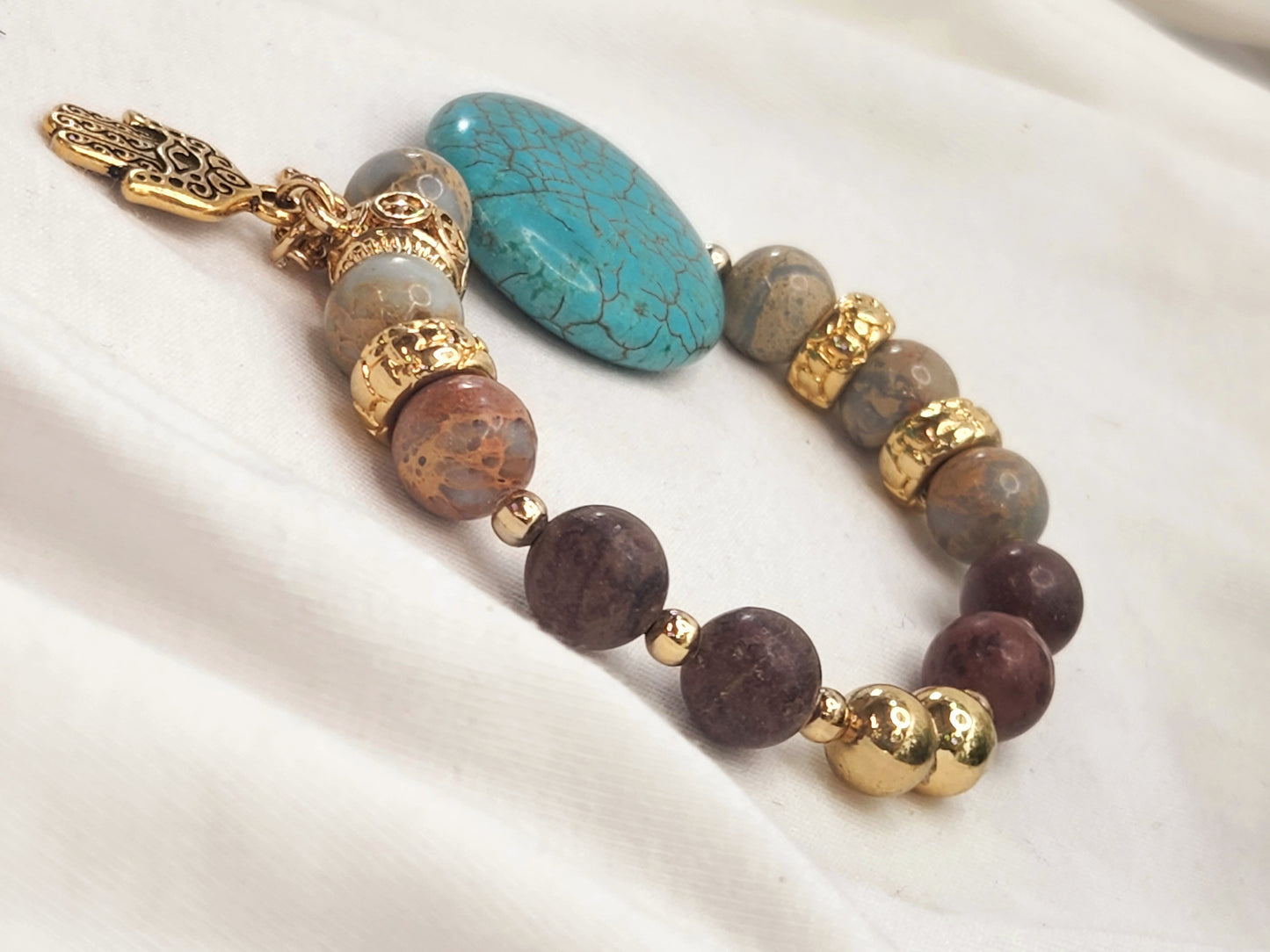 Jasper and Magnesite Bracelet