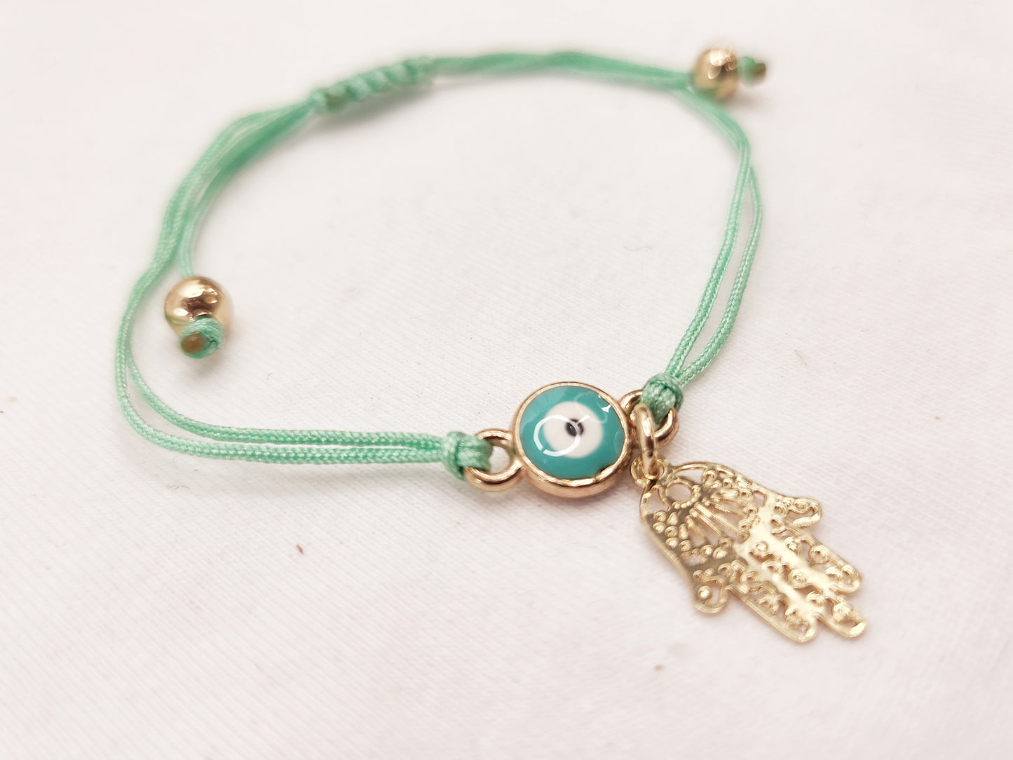 String Bracelet with Eye - Coin - Hamsa