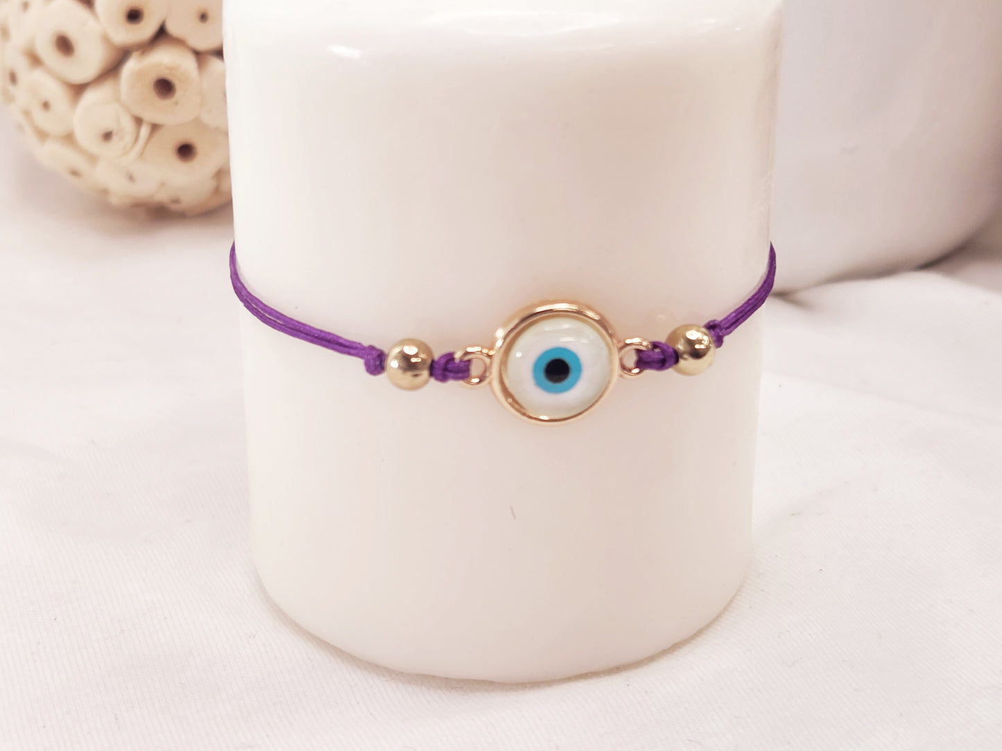 Summer Thread Bracelet with Turkish Eye