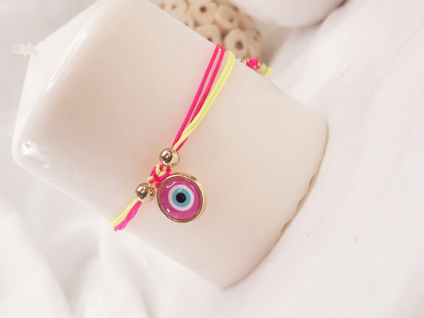 Summer Thread Bracelet with Turkish Eye