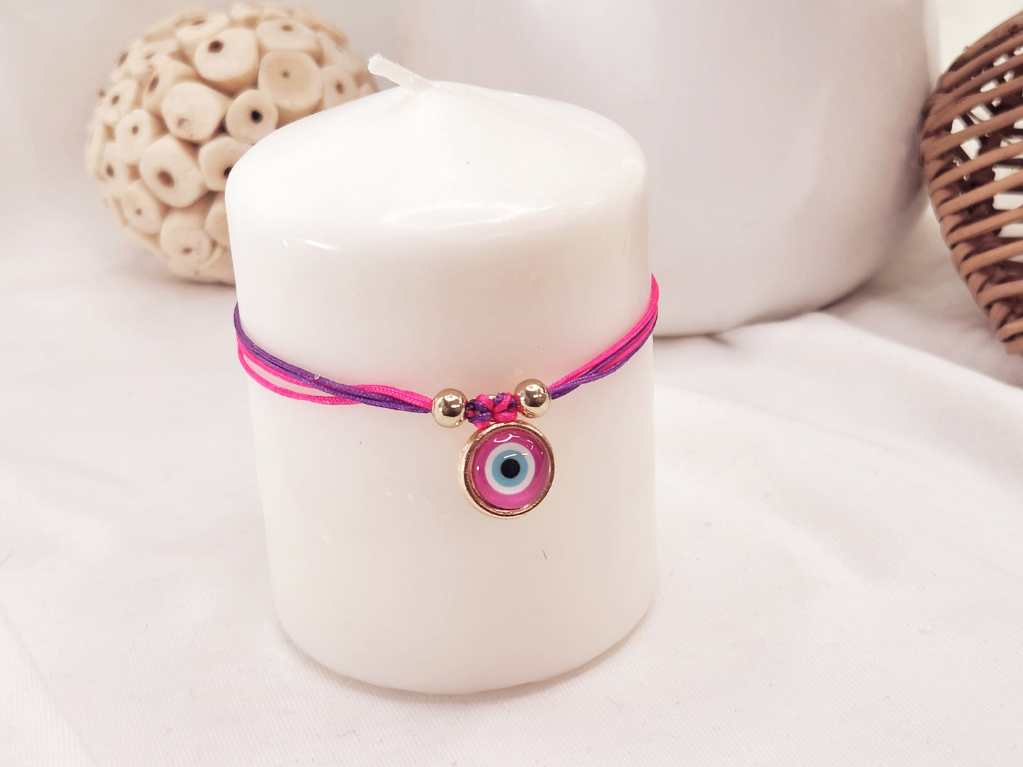 Summer Thread Bracelet with Turkish Eye