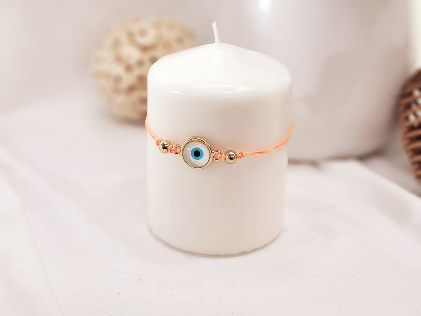 Summer Thread Bracelet with Turkish Eye