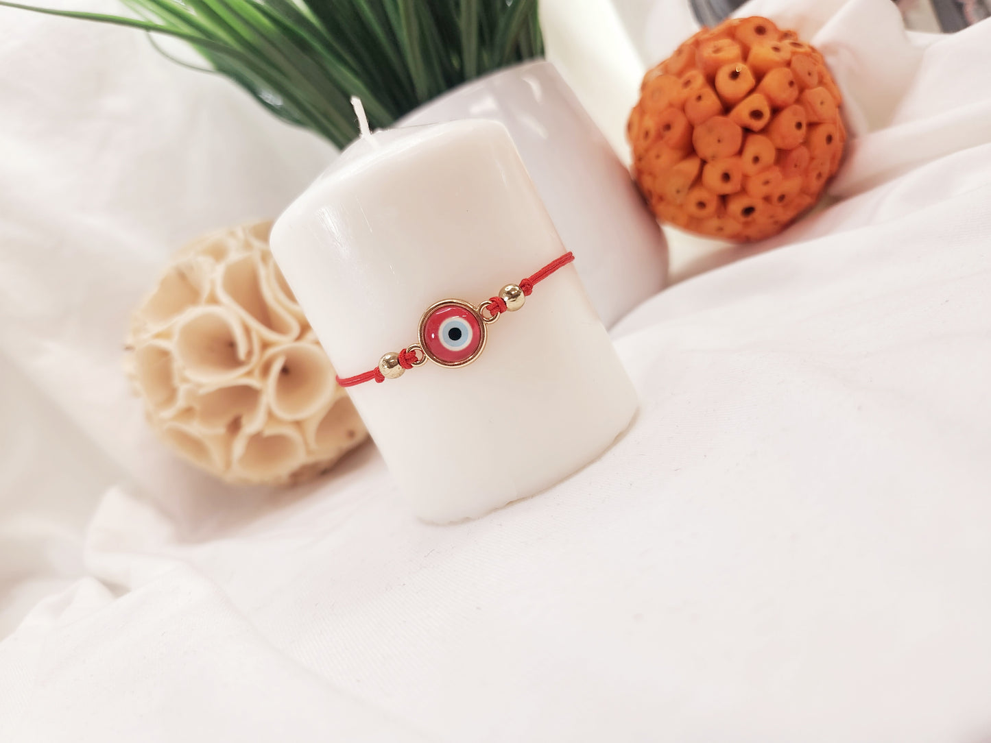 Summer Thread Bracelet with Turkish Eye