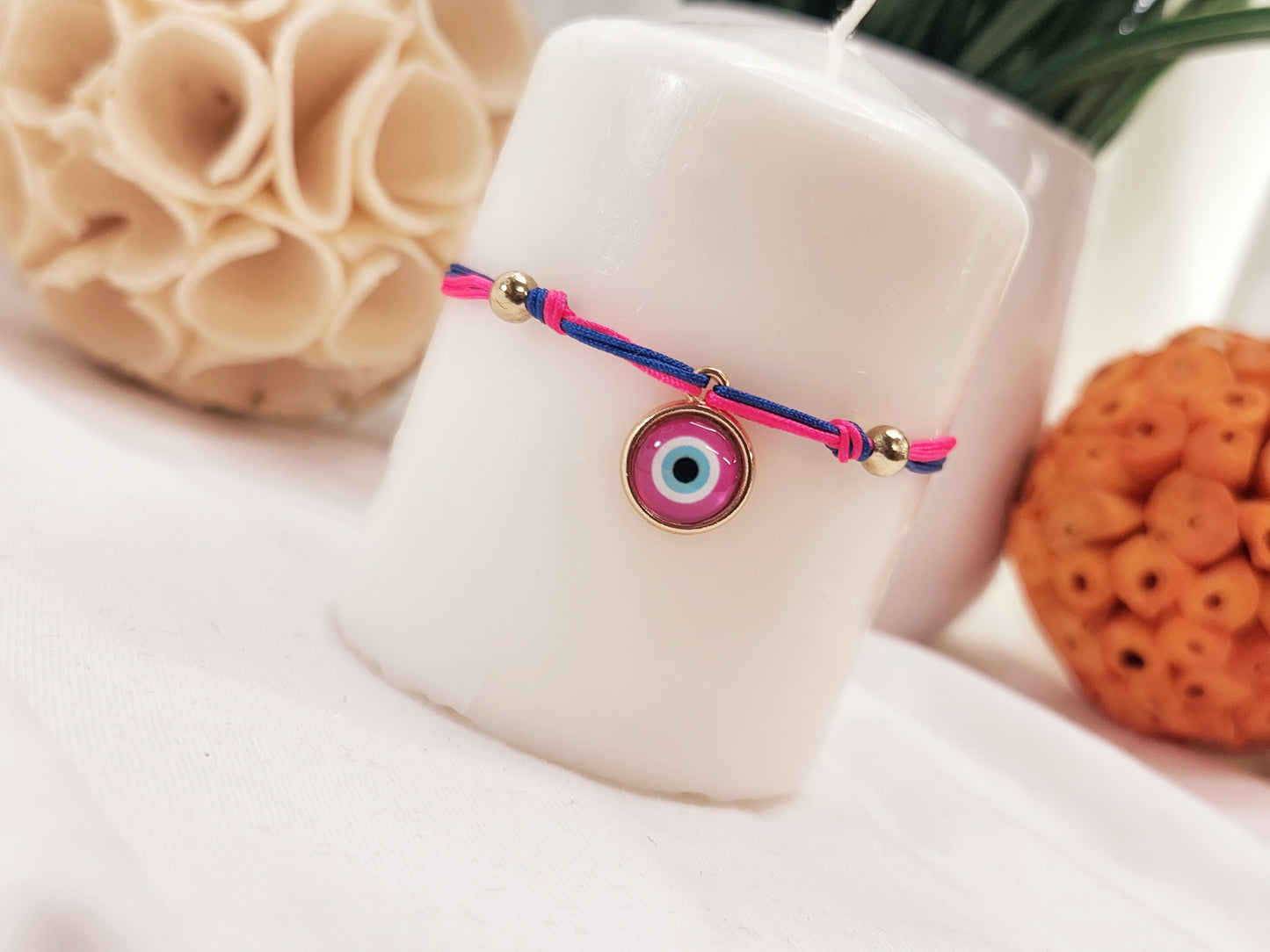 Summer Thread Bracelet with Turkish Eye