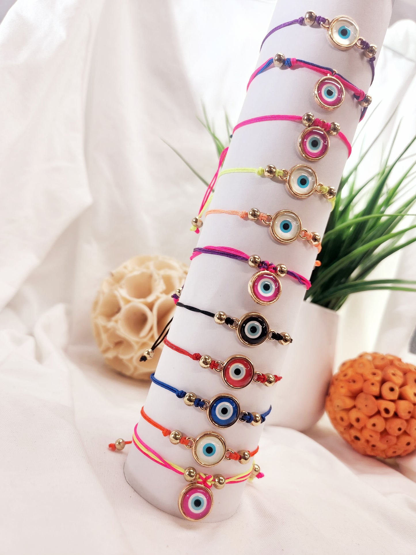 Summer Thread Bracelet with Turkish Eye