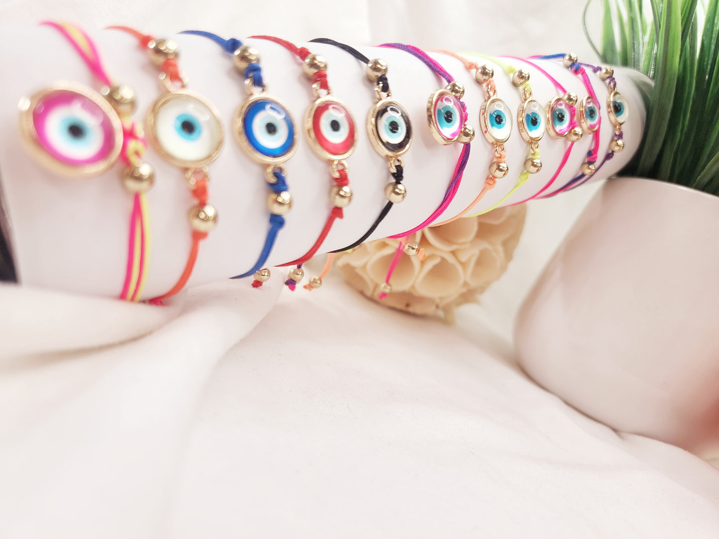 Summer Thread Bracelet with Turkish Eye