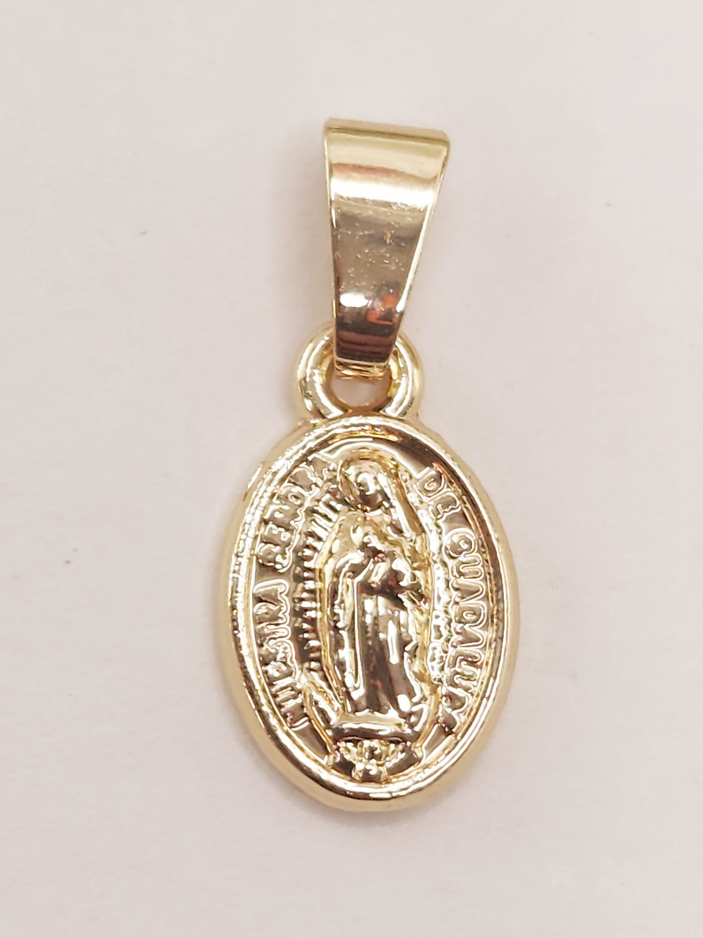 Gold Plated Pendant, Virgin of Guadalupe