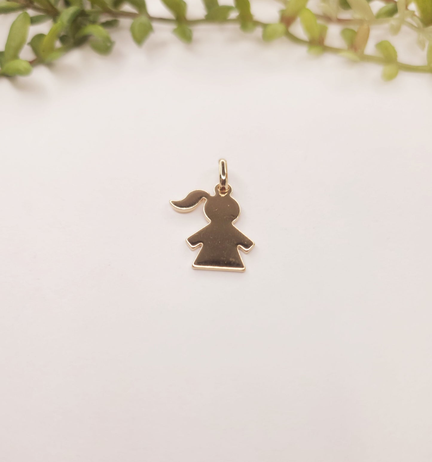 Gold Plated Pendant, Cute Girl