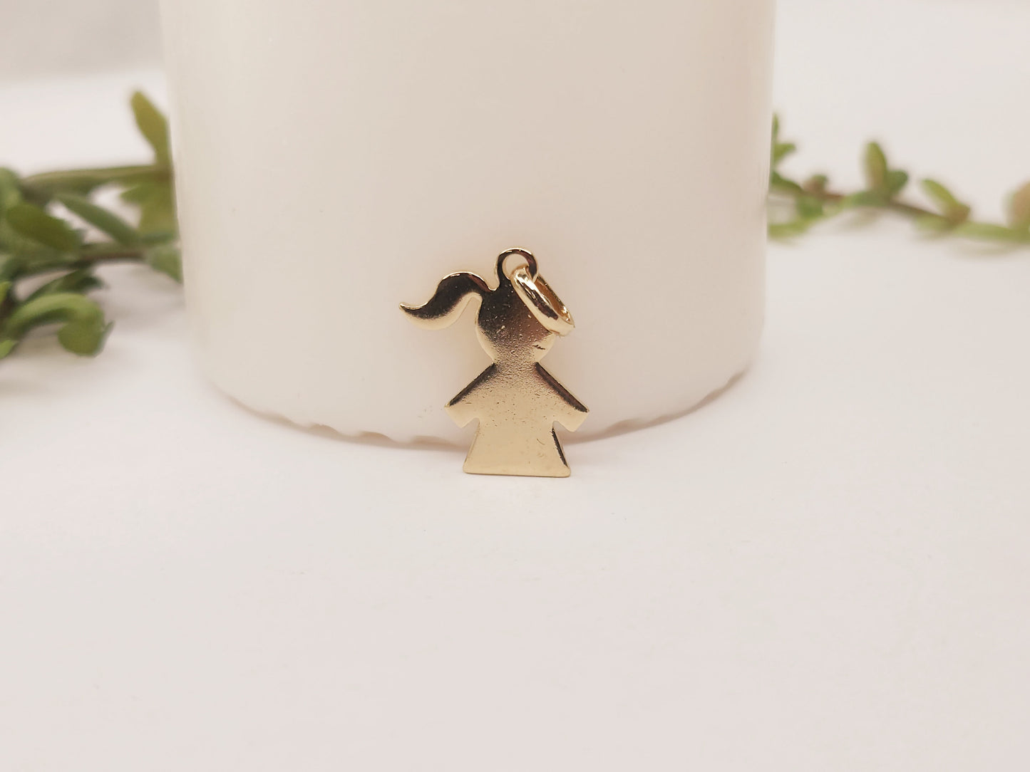 Gold Plated Pendant, Cute Girl