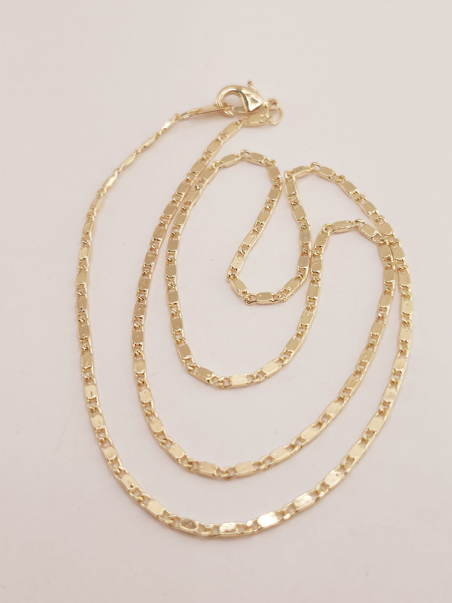 Valentino Woven Laminated Gold Chain 2mm Thick