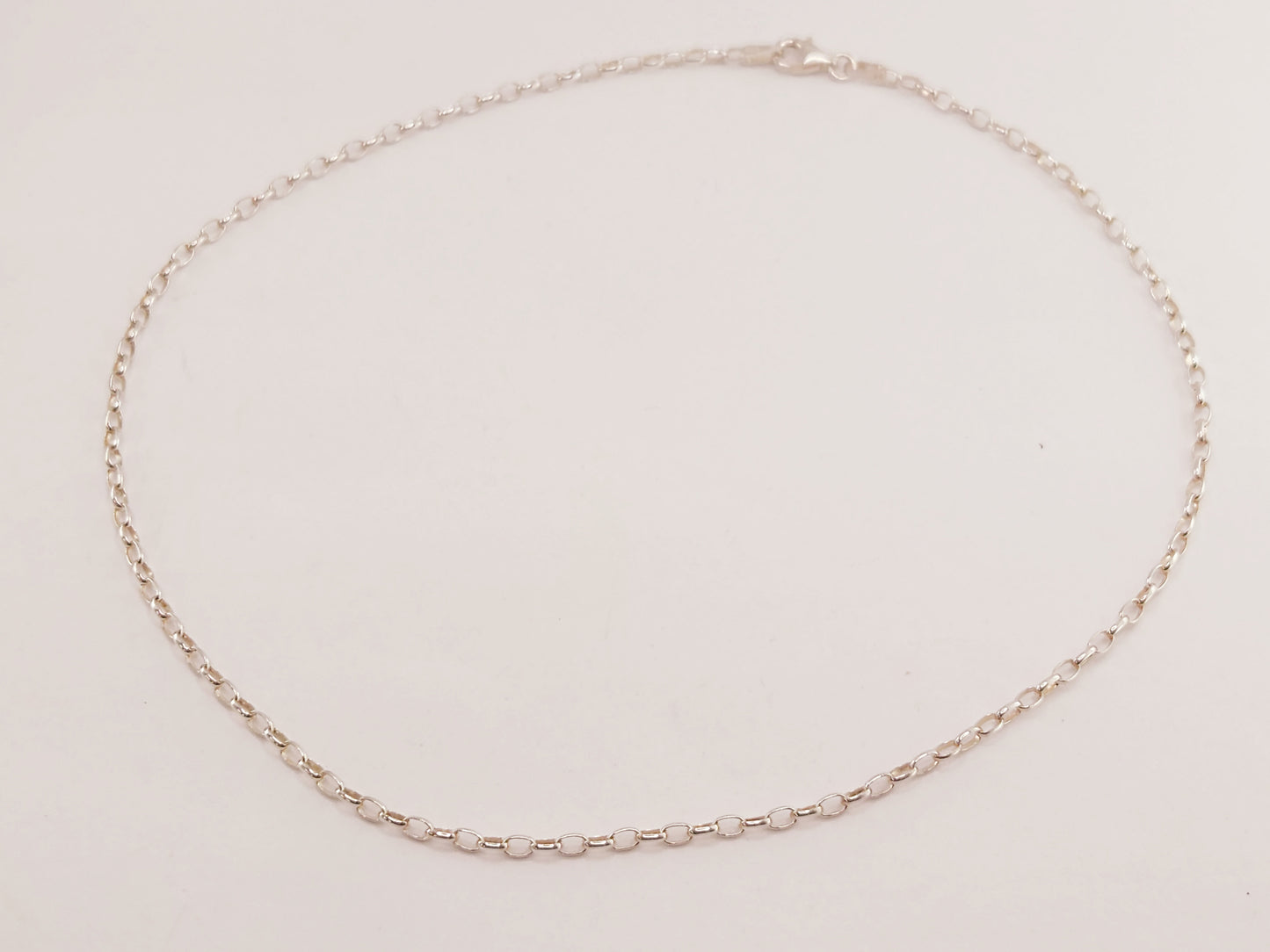 925 Silver Chain Woven Rolo Oval 2mm