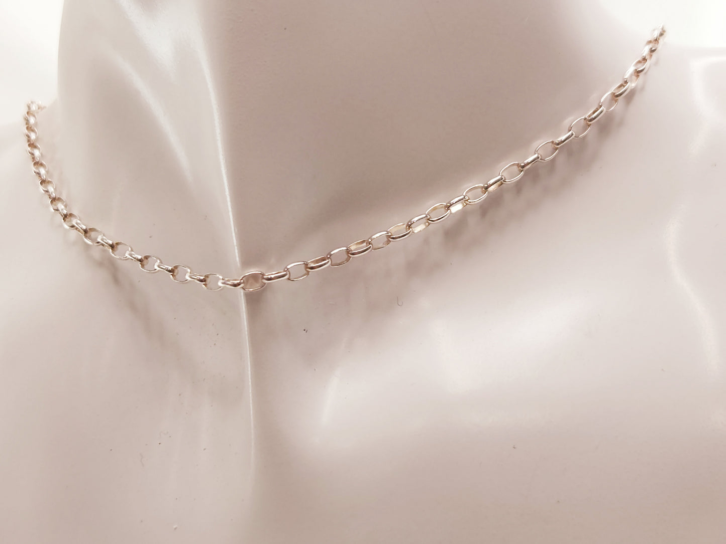 925 Silver Chain Woven Rolo Oval 2mm