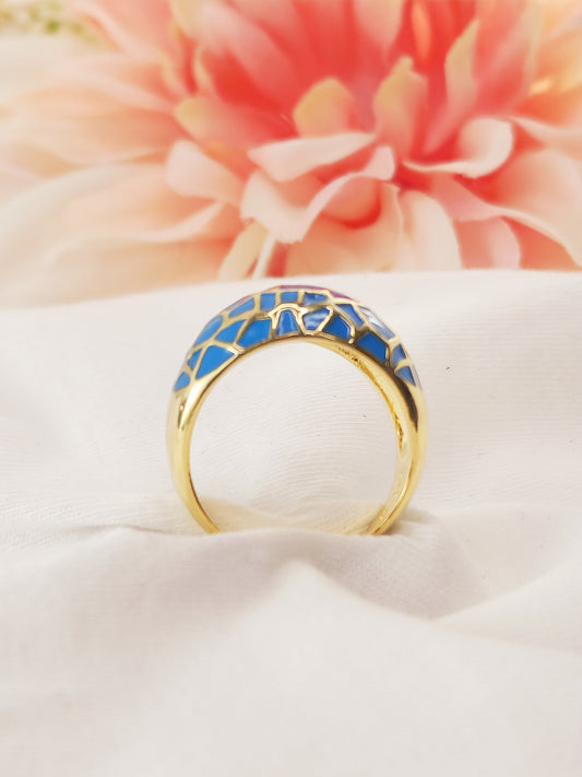 Lia Geometric Gold Plated Ring