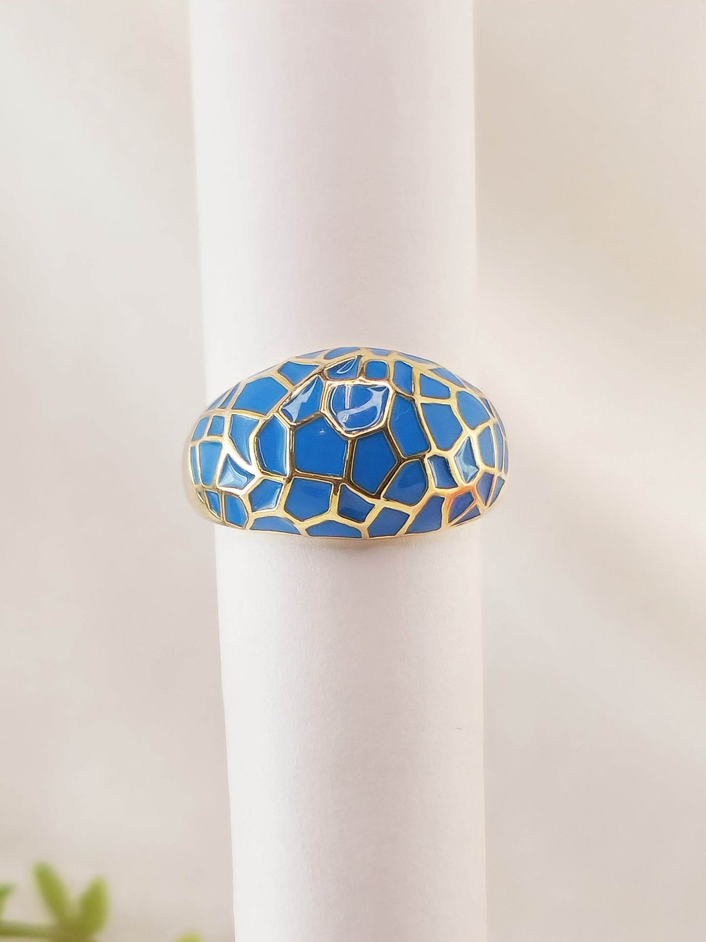 Lia Geometric Gold Plated Ring