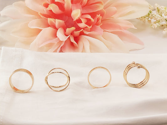 Light Rings Set 6 pcs Vintage