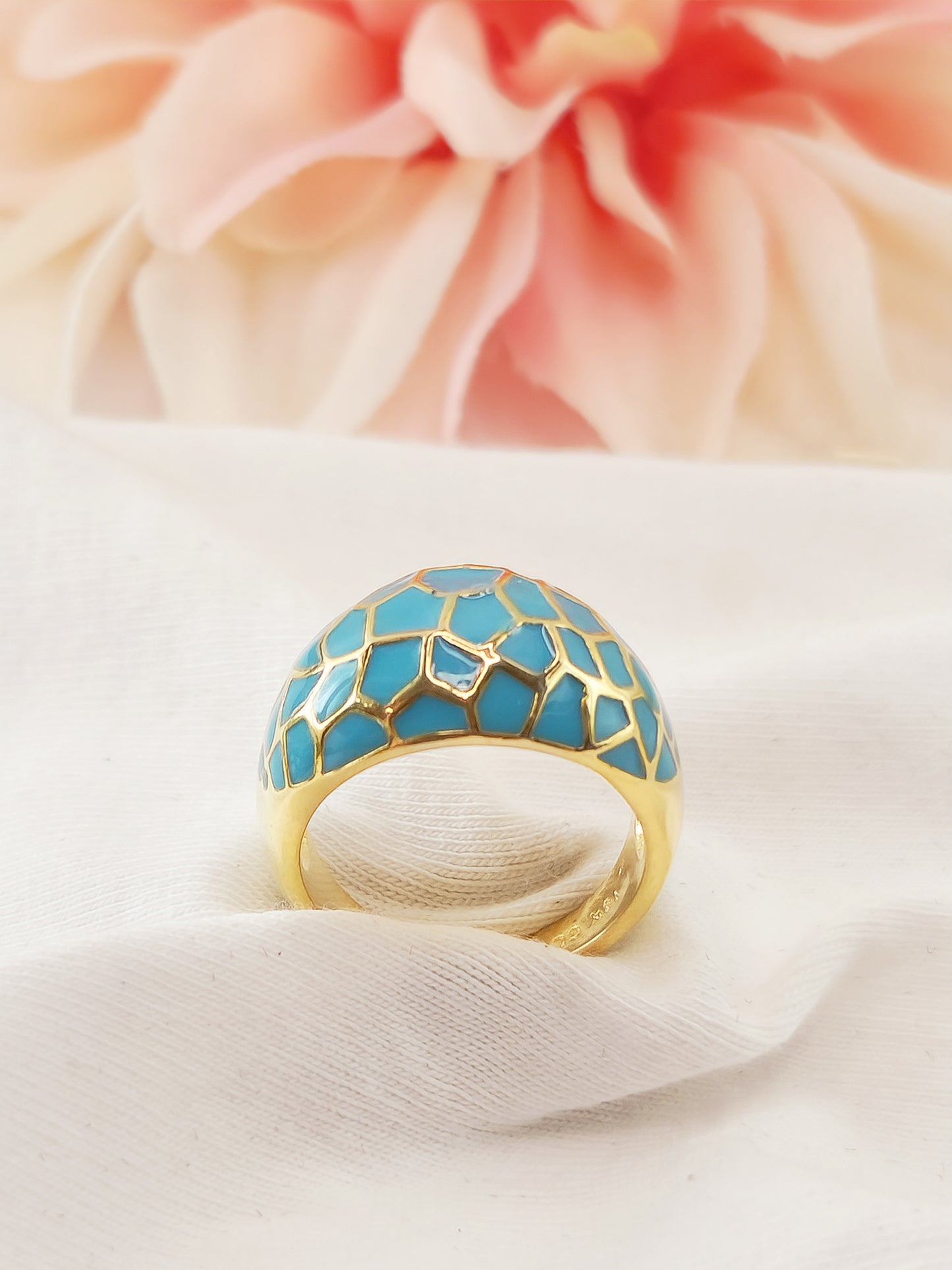 Lia Geometric Gold Plated Ring