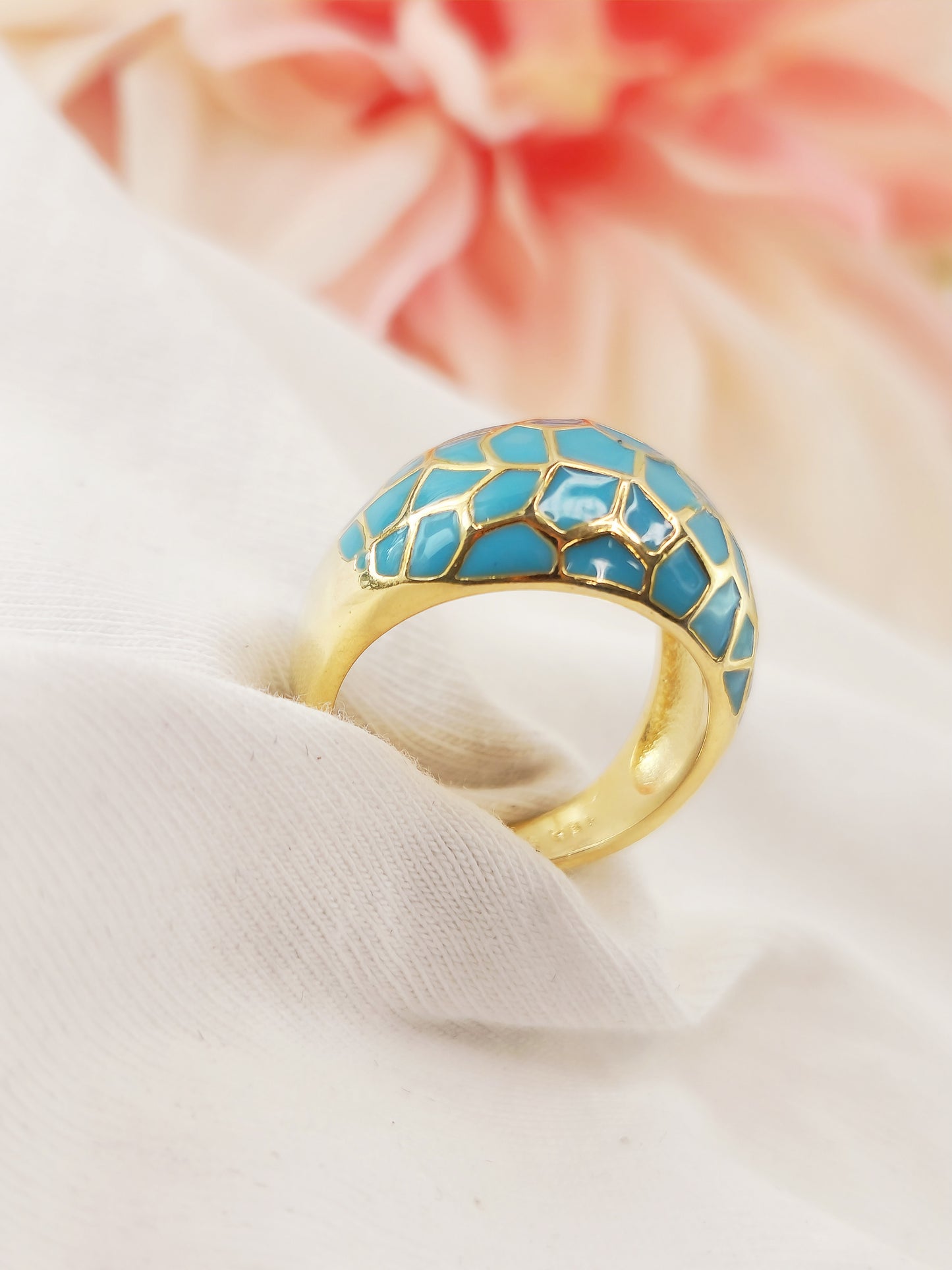 Lia Geometric Gold Plated Ring