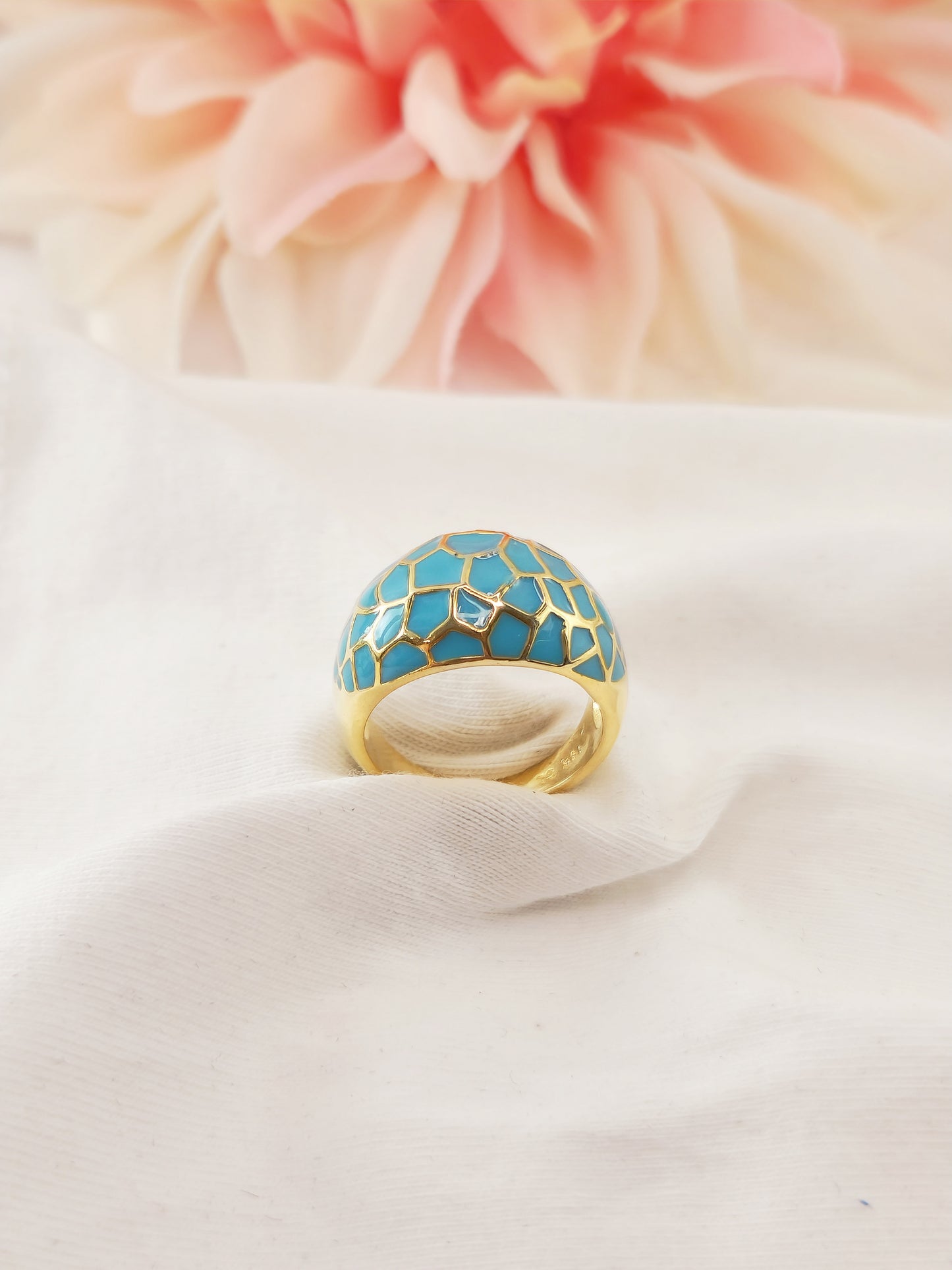 Lia Geometric Gold Plated Ring