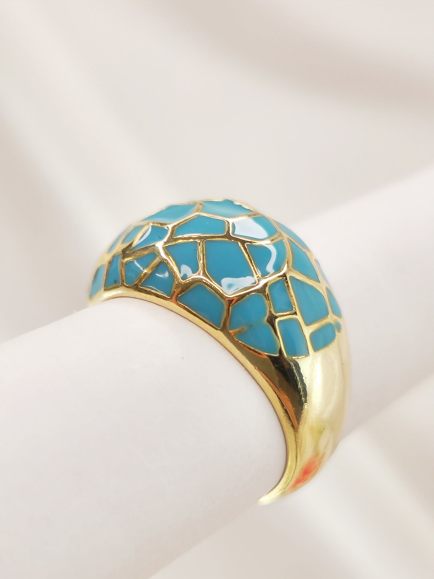 Lia Geometric Gold Plated Ring