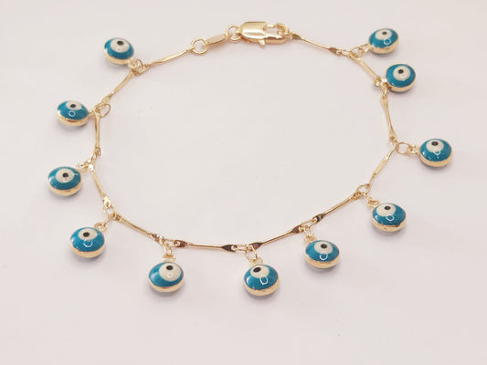 Pulsera de Oro Laminado  de Ojos