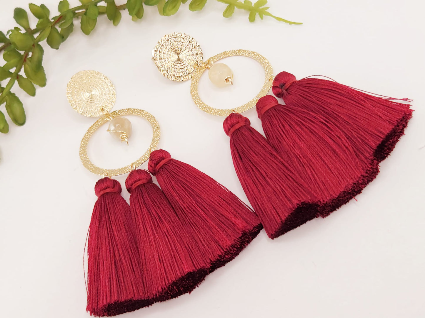 Long Earrings with Tassel