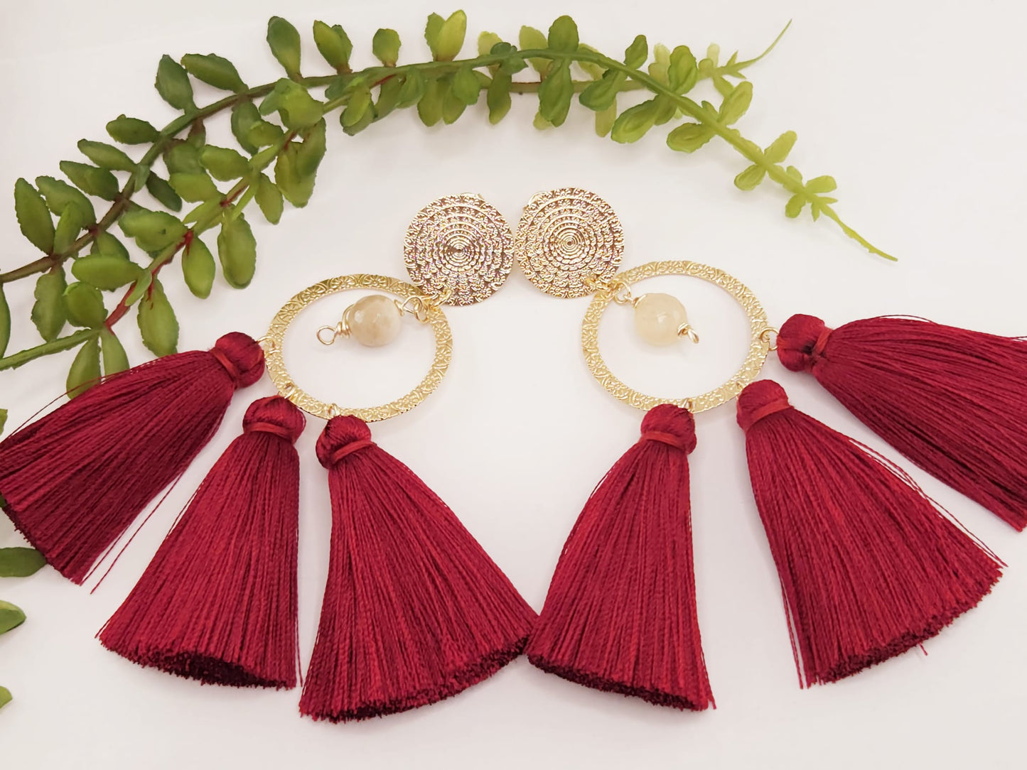 Long Earrings with Tassel